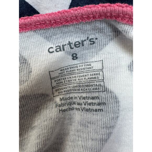 Carter’s Girls Blue Heart 2-Piece Pajama, Size 8 - Picture 5 of 6